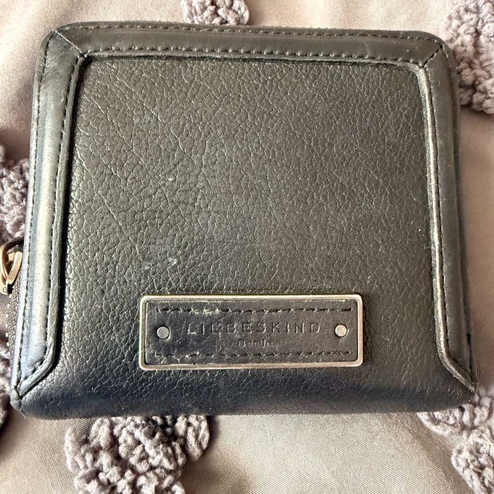 Liebeskind Berlin Black Leather Zip Wallet